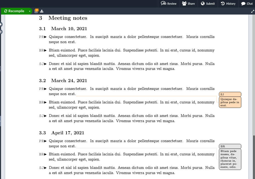 Meeting notes maths notes blog